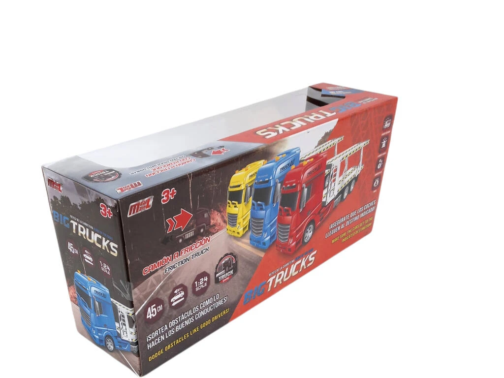 Camion Rojo Friccion con Remolque y 6 vehiculos Camion Rojo Friccion Con Remolque Y 6 Vehiculos -Niños Juguetes Tienda 1011141661g02