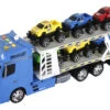 Camion Azul Friccion Con Remolque Y 6 Vehiculos -Niños Juguetes Tienda 1011141664g00