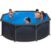 Piscina Redonda Grafito Kea 460x120 Cm. Gre KIT460GF