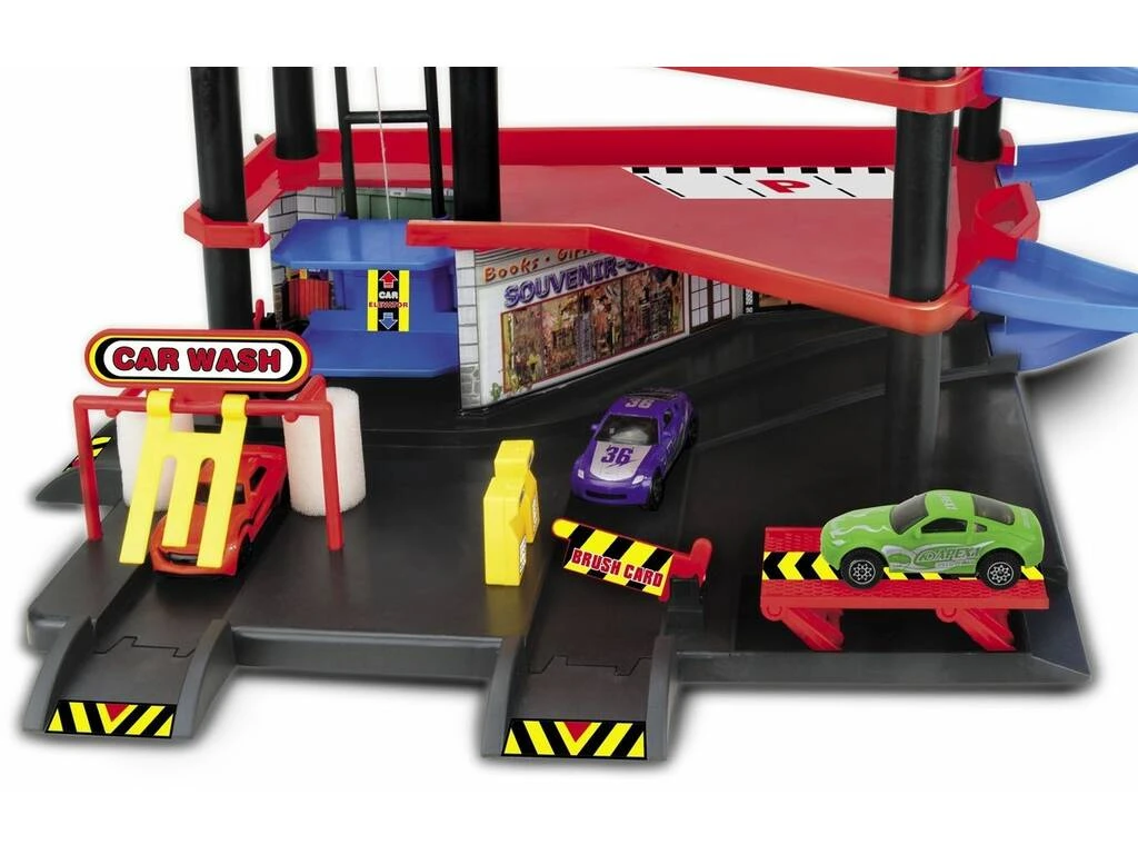 Super Parking Central 4 Plantas con 4 Vehículos Super Parking Central 4 Plantas Con 4 Vehículos -Niños Juguetes Tienda 11037641g04