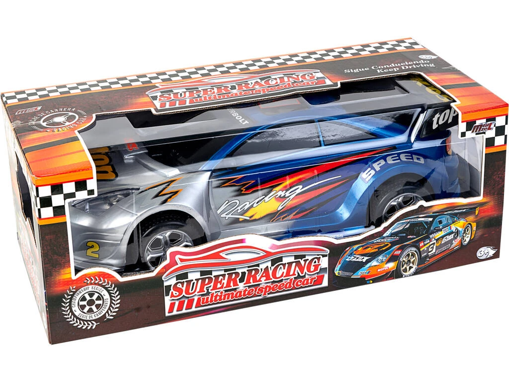 Vehículo Fricción Súper Racing 44 cm.Azul Thunderbolt 2 Vehículo Fricción Súper Racing 44 Cm.Azul Thunderbolt 2 -Niños Juguetes Tienda 11141675g04