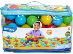 100 Bolas De Plástico Surtidas De Colores Bestway 52027