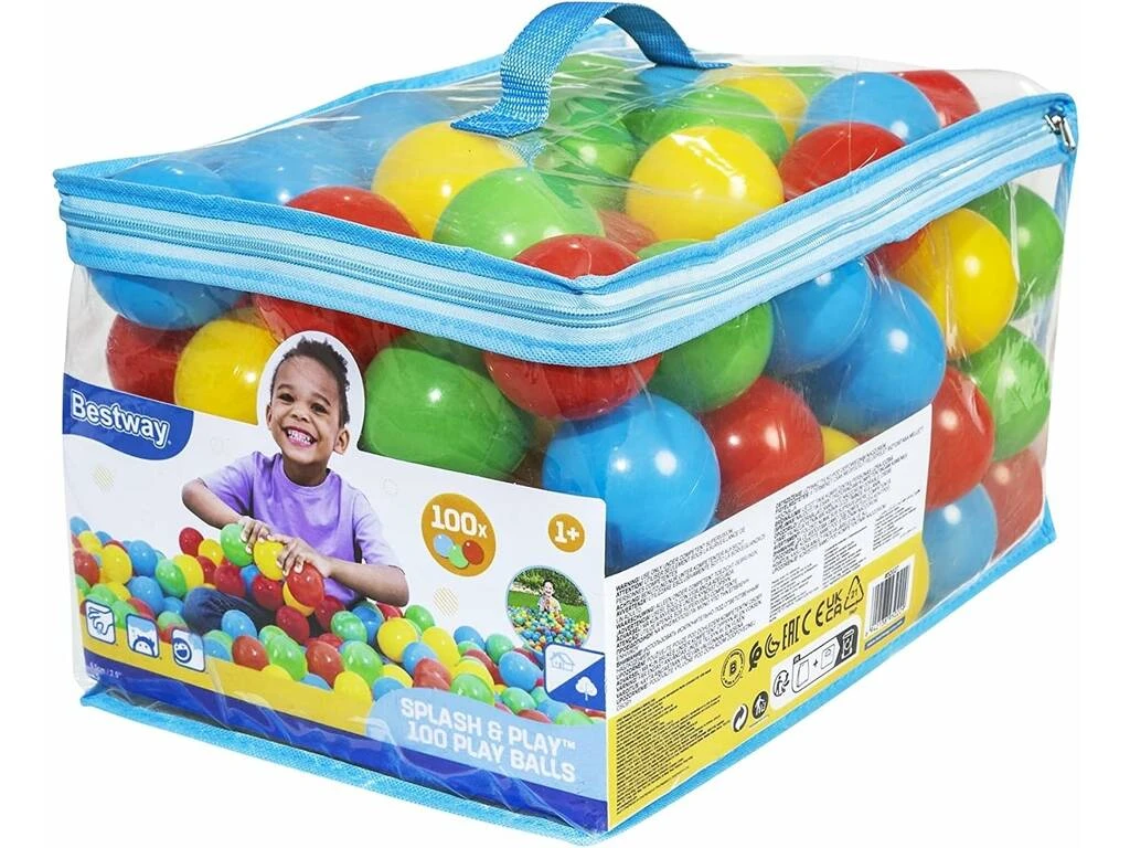 100 Bolas De Plástico Surtidas De Colores Bestway 52027 100 Bolas De Plástico Surtidas De Colores Bestway 52027 -Niños Juguetes Tienda 15331g05