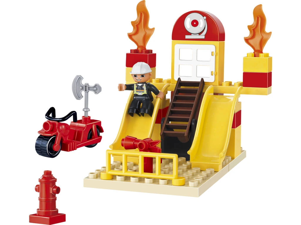 Cubo Bloques Construcción Bomberos 31 Piezas Cubo Bloques Construcción Bomberos 31 Piezas -Niños Juguetes Tienda 17671g01