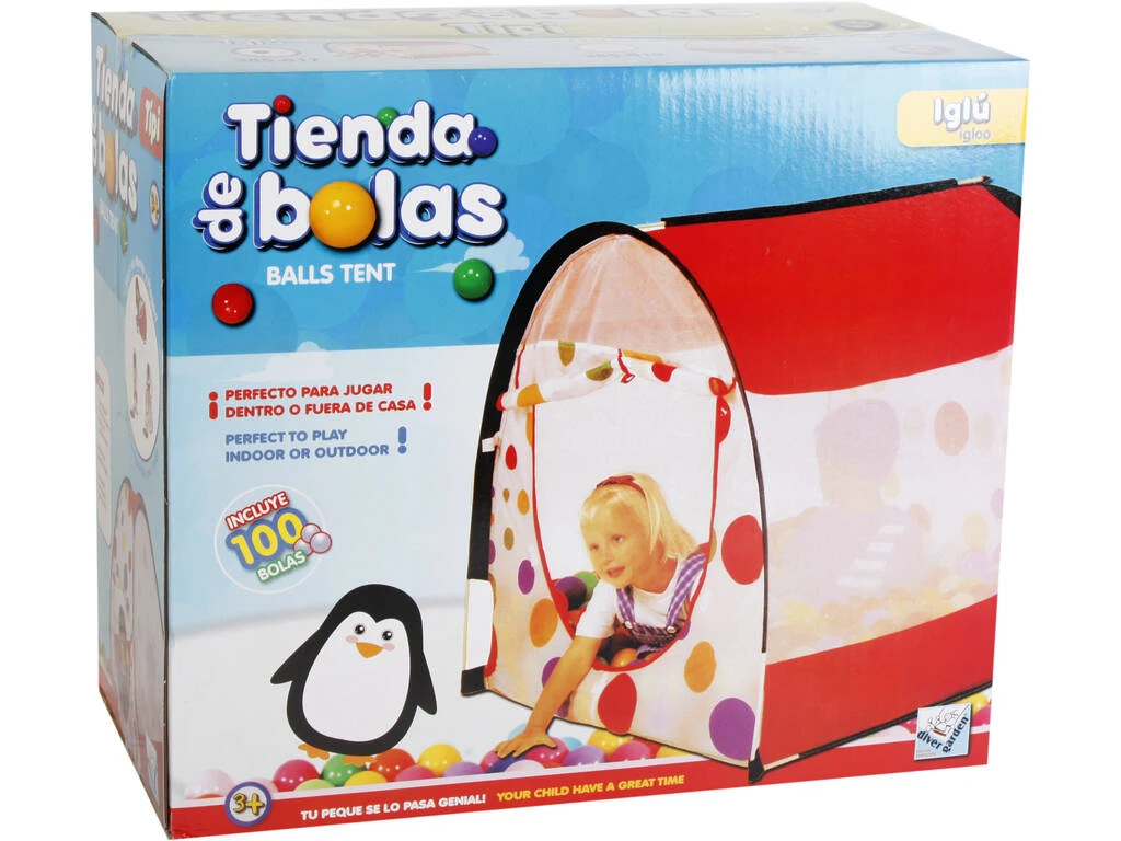 Casa de Tela de Colores 90x96x92cm Con 100 Bolas 7cm Casa De Tela De Colores 90x96x92cm Con 100 Bolas 7cm -Niños Juguetes Tienda 18212g01