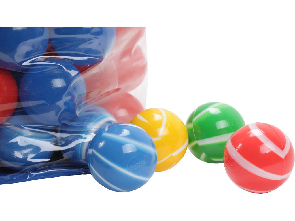 Bolsa 100 Bolas 7cm Rayas y Colores Bolsa 100 Bolas 7cm Rayas Y Colores -Niños Juguetes Tienda 18218g01