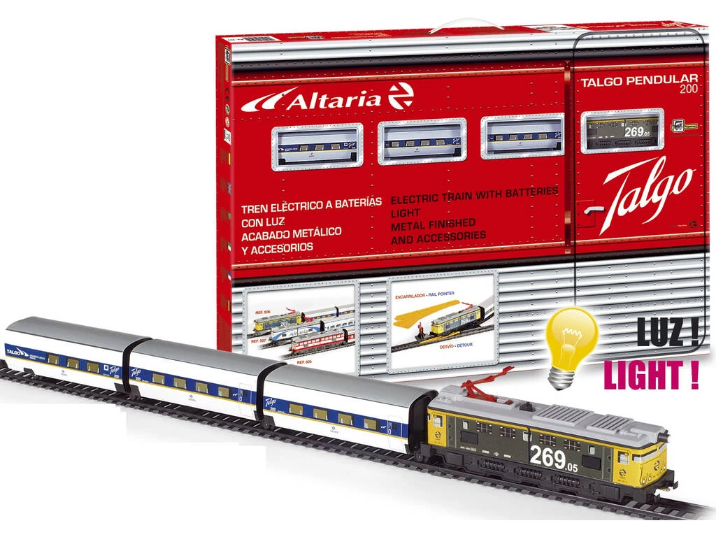Tren Eléctrico Talgo Pendular 200 con Locomotora Amarilla Pequetren 506 Tren Eléctrico Talgo Pendular 200 Con Locomotora Amarilla Pequetren 506 -Niños Juguetes Tienda 1911145097g00