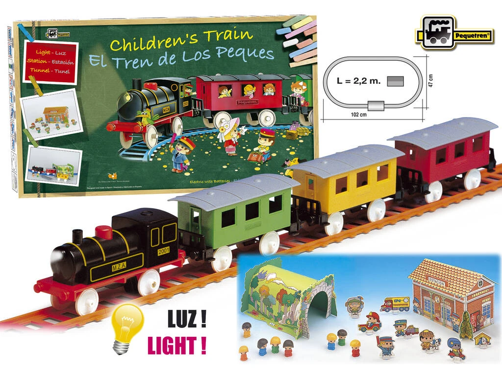 Tren Eléctrico Infantil con Luz, Estación y Túnel Pequetren 2001 Tren Eléctrico Infantil Con Luz, Estación Y Túnel Pequetren 2001 -Niños Juguetes Tienda 1911145118g01