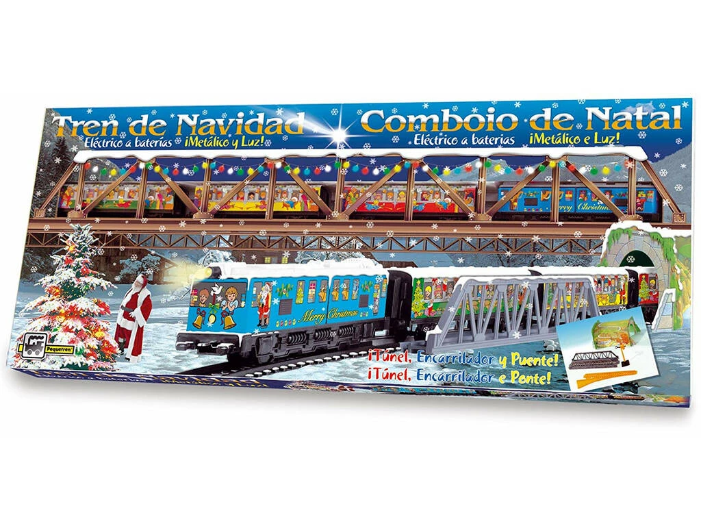 Tren Eléctrico de Navidad con Puente y Túnel Pequetren 500 Tren Eléctrico De Navidad Con Puente Y Túnel Pequetren 500 -Niños Juguetes Tienda 1911145121g00