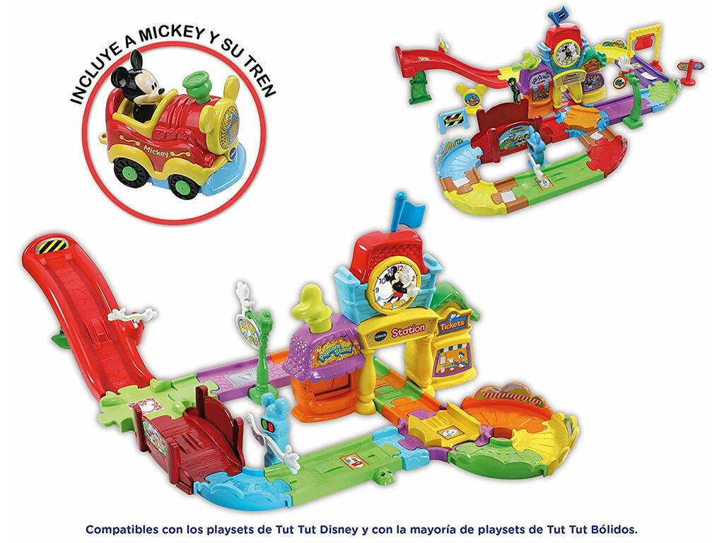 Tut Tut Bólidos Estación De Tren De Mickey Vtech 512222 Tut Tut Bólidos Estación De Tren De Mickey Vtech 512222 -Niños Juguetes Tienda 1911145825g04