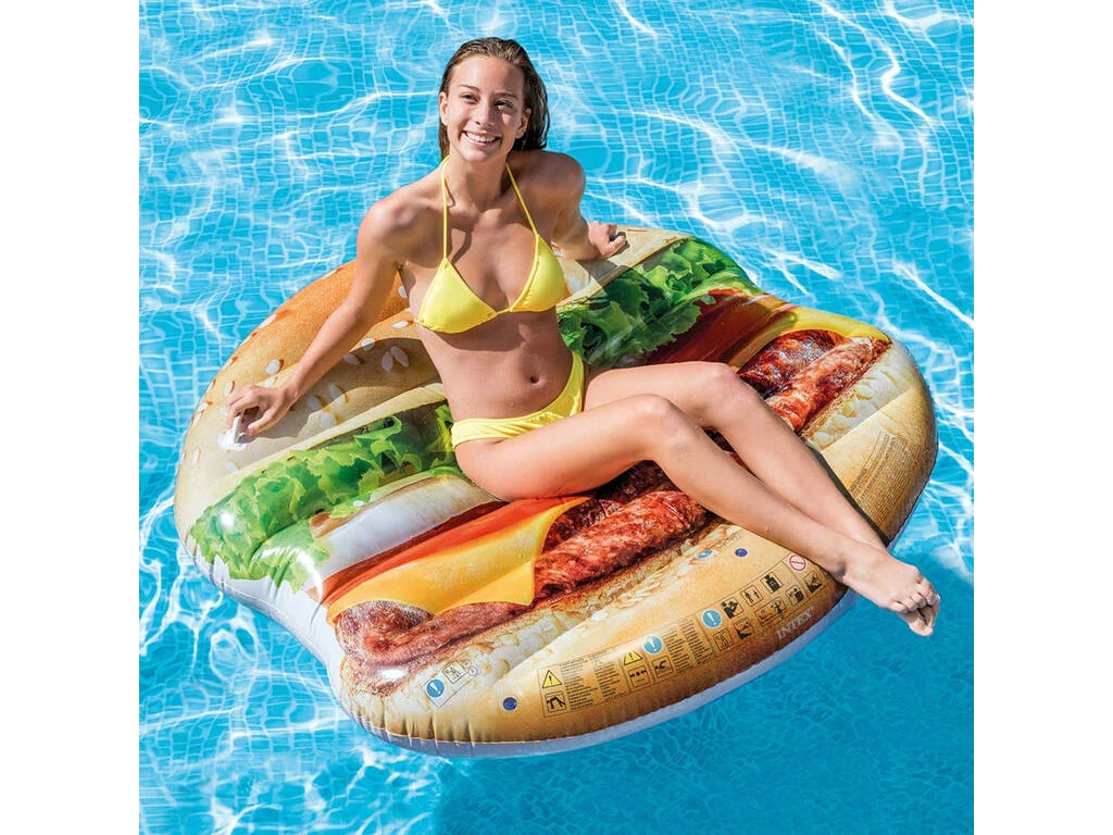 Flotador Hinchable Hamburguesa Realista 145x142 cm. Intex 58780 Flotador Hinchable Hamburguesa Realista 145x142 Cm. Intex 58780 -Niños Juguetes Tienda 1911148353g02