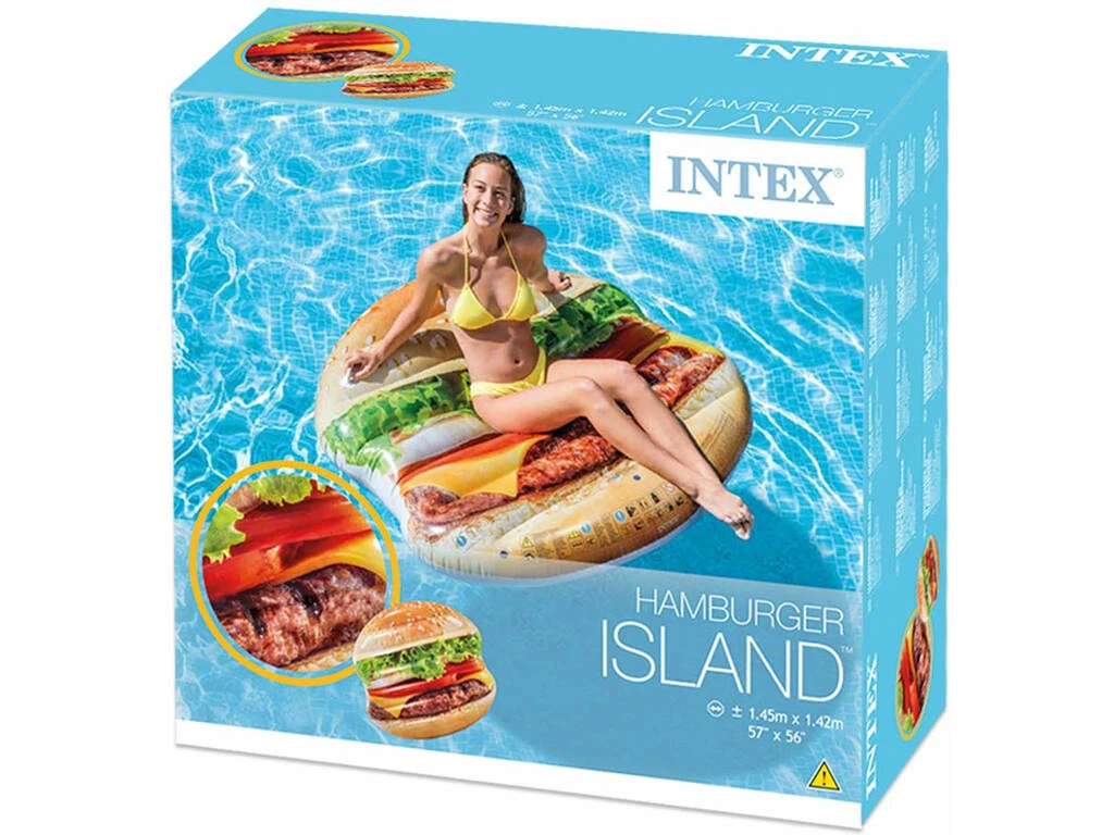 Flotador Hinchable Hamburguesa Realista 145x142 cm. Intex 58780 Flotador Hinchable Hamburguesa Realista 145x142 Cm. Intex 58780 -Niños Juguetes Tienda 1911148353g04