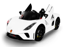 Coche Descapotable Blanco Radio Control A Batería 6.V