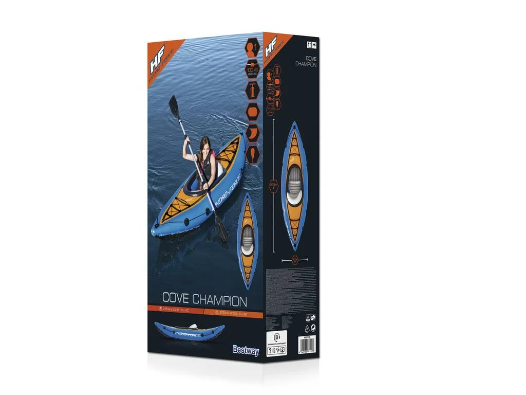 Kayak Hinchable Hydro-Force Cove Champion 275x81 cm. Bestway 65115 Kayak Hinchable Hydro-Force Cove Champion 275x81 Cm. Bestway 65115 -Niños Juguetes Tienda 1999950645g01