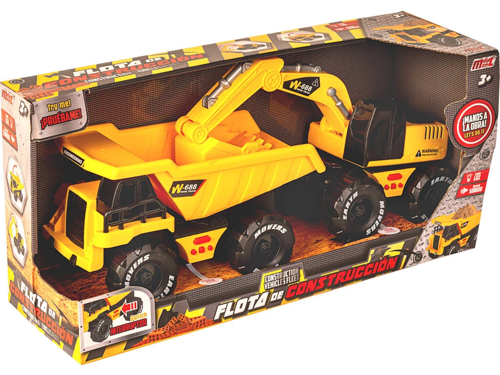 Vehículos Construcción Set 2 con Luces y Sonidos Vehículos Construcción Set 2 Con Luces Y Sonidos -Niños Juguetes Tienda 1999955138g00