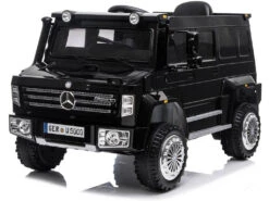 Coche Descapotable Mercedes Benz Unimog U5000 Negro Radio Control A Batería 6.V