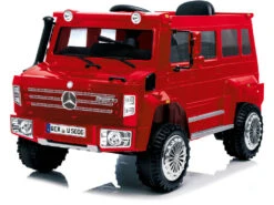 Coche Descapotable Mercedes Benz Unimog U5000 Rojo Radio Control A Batería 6.V