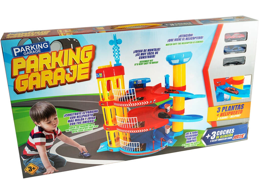 Parking Garaje 3 Plantas y Helipuerto con 3 Vehículos Parking Garaje 3 Plantas Y Helipuerto Con 3 Vehículos -Niños Juguetes Tienda 1999956328g01
