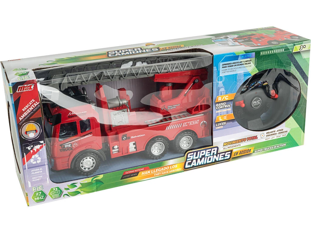 Radio Control Camión Bomberos con 4 Funciones Radio Control Camión Bomberos Con 4 Funciones -Niños Juguetes Tienda 1999956345g01