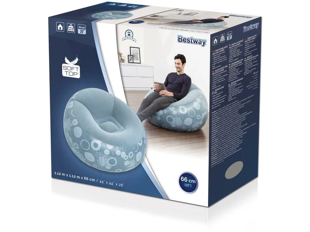 Sillón Hinchable Inflate-A 112x112x66 cm. Bestway 75052 Sillón Hinchable Inflate-A 112x112x66 Cm. Bestway 75052 -Niños Juguetes Tienda 1999957721g03