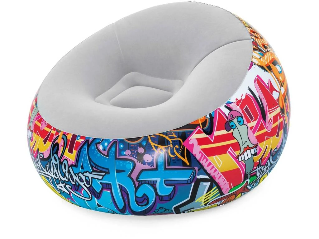 Sillón Hinchable Graffiti 112x112x66 cm. Bestway 75075 Sillón Hinchable Graffiti 112x112x66 Cm. Bestway 75075 -Niños Juguetes Tienda 1999957722g00