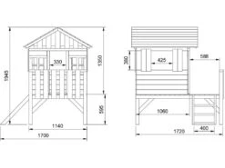 Casita Infantil Elevada Lollipop Verde Con Tobogán Masgames MA800533 -Niños Juguetes Tienda 1999958424g09