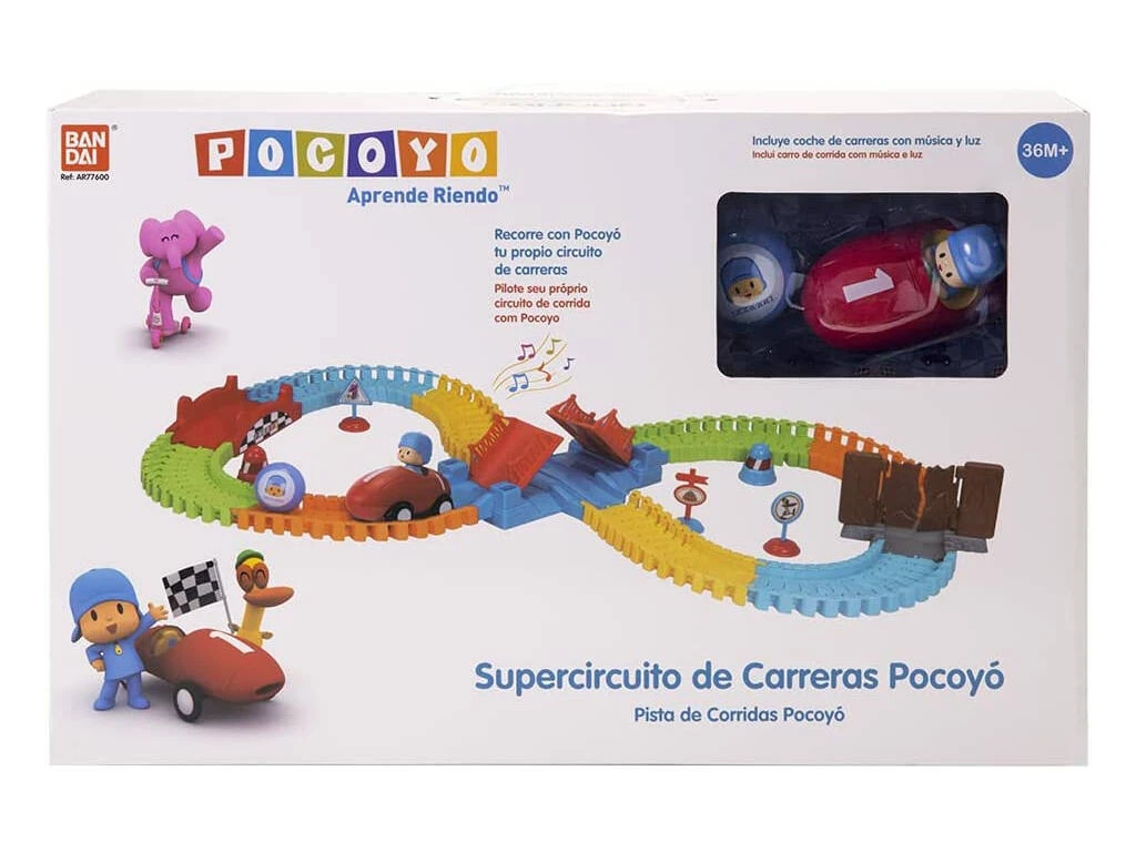 Pocoyó Súper Circuito de Carreras Bandai AR77600 Pocoyó Súper Circuito De Carreras Bandai AR77600 -Niños Juguetes Tienda 1999960737g01