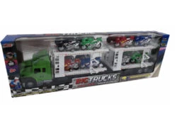 Camión Portamotos Negro Con Remolque Y 8 Motos