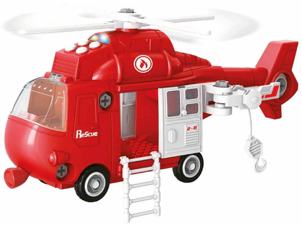 Helicoptero Transformable de Bomberos Luces y Sonidos Helicoptero Transformable De Bomberos Luces Y Sonidos -Niños Juguetes Tienda 1999961648g00