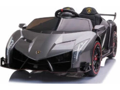 Coche Descapotable Lamborghini Veneno Negro Radio Control A Batería 12.V