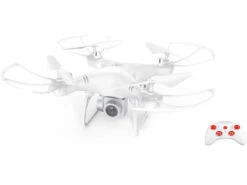 Dron Blanco Radio Control 2.4G 4 Canales Con Wifi, Cámara Y Cargador USB