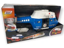Helicóptero De Rescate Azul Con Luces Y Sonidos