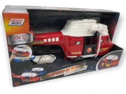 Helicóptero De Rescate Rojo Con Luces Y Sonidos