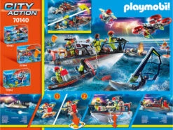 Playmobil Rescate Marítimo Operación Lucha Contra Incendios Con Yate De Rescate 70140 4 Playmobil Rescate Marítimo Operación Lucha Contra Incendios Con Yate De Rescate 70140 -Niños Juguetes Tienda 1999962507g02