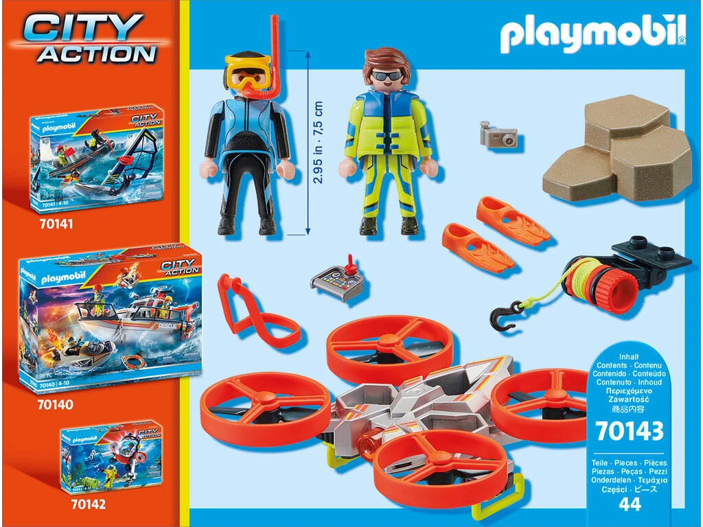 Playmobil Rescate Marítimo Buzo con Dron de Rescate 70143 Playmobil Rescate Marítimo Buzo Con Dron De Rescate 70143 -Niños Juguetes Tienda 1999962512g02