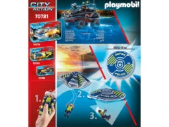 Playmobil Policía Paracaídas Persecución Del Vehículo Anfibio 70781 -Niños Juguetes Tienda 1999962596g02
