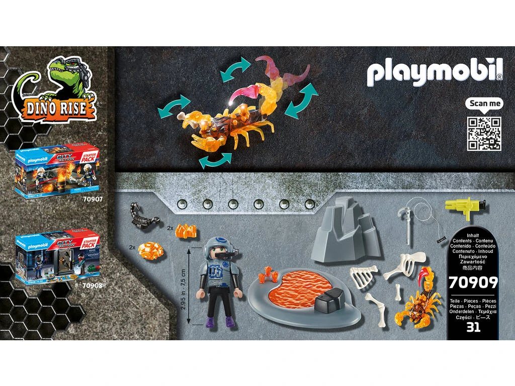 Playmobil Starter Pack Lucha Contra el Escorpion de Fuego 70909 Playmobil Starter Pack Lucha Contra El Escorpion De Fuego 70909 -Niños Juguetes Tienda 1999962701g02