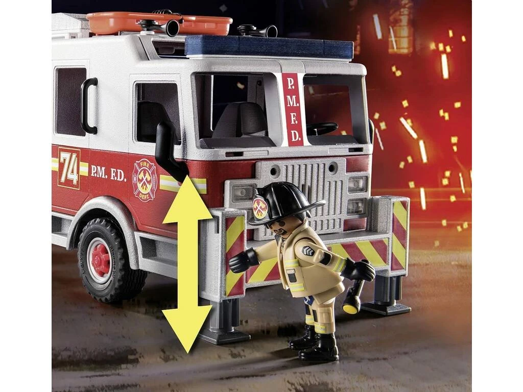 Playmobil Vehículo Bomberos US Tower Ladder 70935 Playmobil Vehículo Bomberos US Tower Ladder 70935 -Niños Juguetes Tienda 1999962722g07