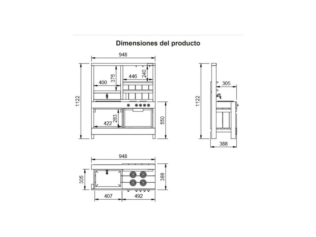 Cocina Madera de Exterior Tasty Masgames MA600600 Cocina Madera De Exterior Tasty Masgames MA600600 -Niños Juguetes Tienda 1999962802g13