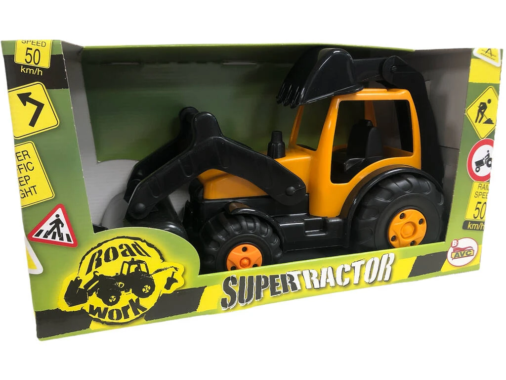 Tractor con Pala y Retro Obras Públicas AVC 5195 Tractor Con Pala Y Retro Obras Públicas AVC 5195 -Niños Juguetes Tienda 1999964091g00