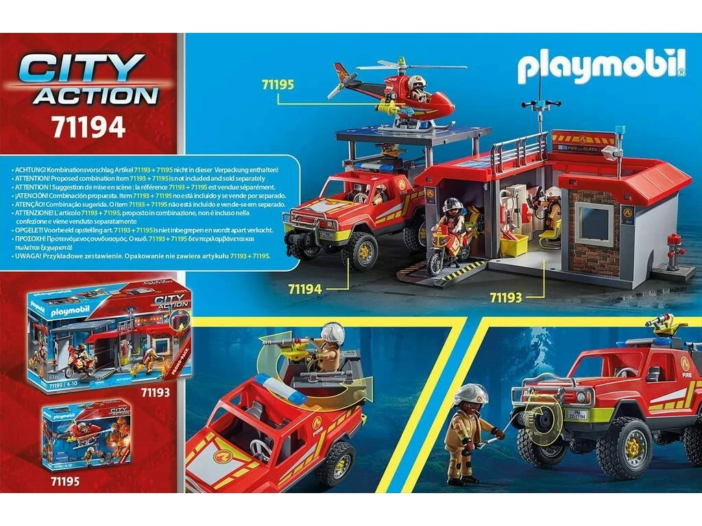 Playmobil Camión de Bomberos 71194 Playmobil Camión De Bomberos 71194 -Niños Juguetes Tienda 1999964612g05