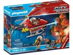 Playmobil Helicóptero De Bomberos 71195