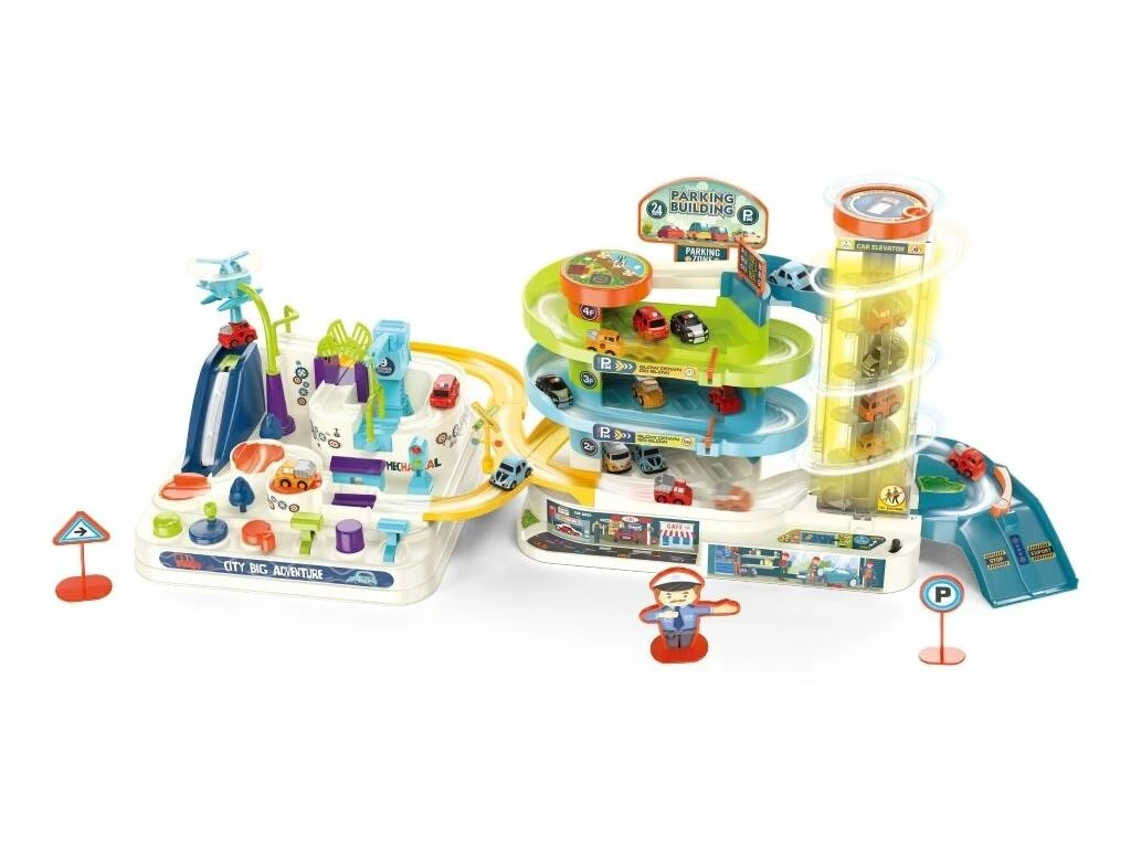 Súper Parking 4 Plantas y 6 Coches Súper Parking 4 Plantas Y 6 Coches -Niños Juguetes Tienda 1999965867g00