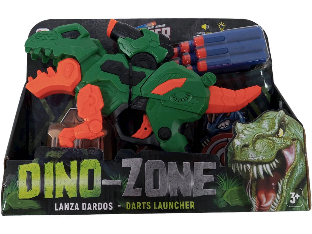 Dinosaurio Verde Lanza Dardos con 6 Dardos Dinosaurio Verde Lanza Dardos Con 6 Dardos -Niños Juguetes Tienda 1999966248g02