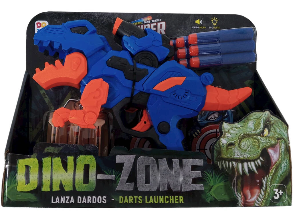 Dinosaurio Azul Lanza Dardos con 6 Dardos Dinosaurio Azul Lanza Dardos Con 6 Dardos -Niños Juguetes Tienda 1999966249g02