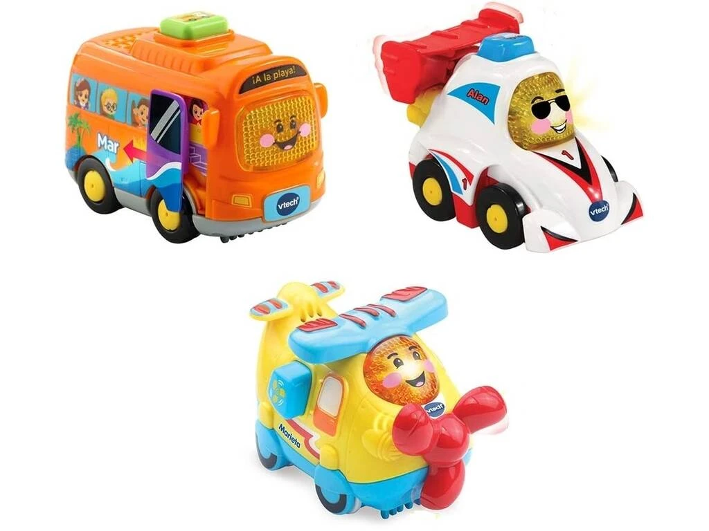 Tut Tut Bólidos Set Alan Fórmula 1, Mar el Autocar y Marieta la Avioneta Vtech 242177 Tut Tut Bólidos Set Alan Fórmula 1, Mar El Autocar Y Marieta La Avioneta Vtech 242177 -Niños Juguetes Tienda 1999966333g00