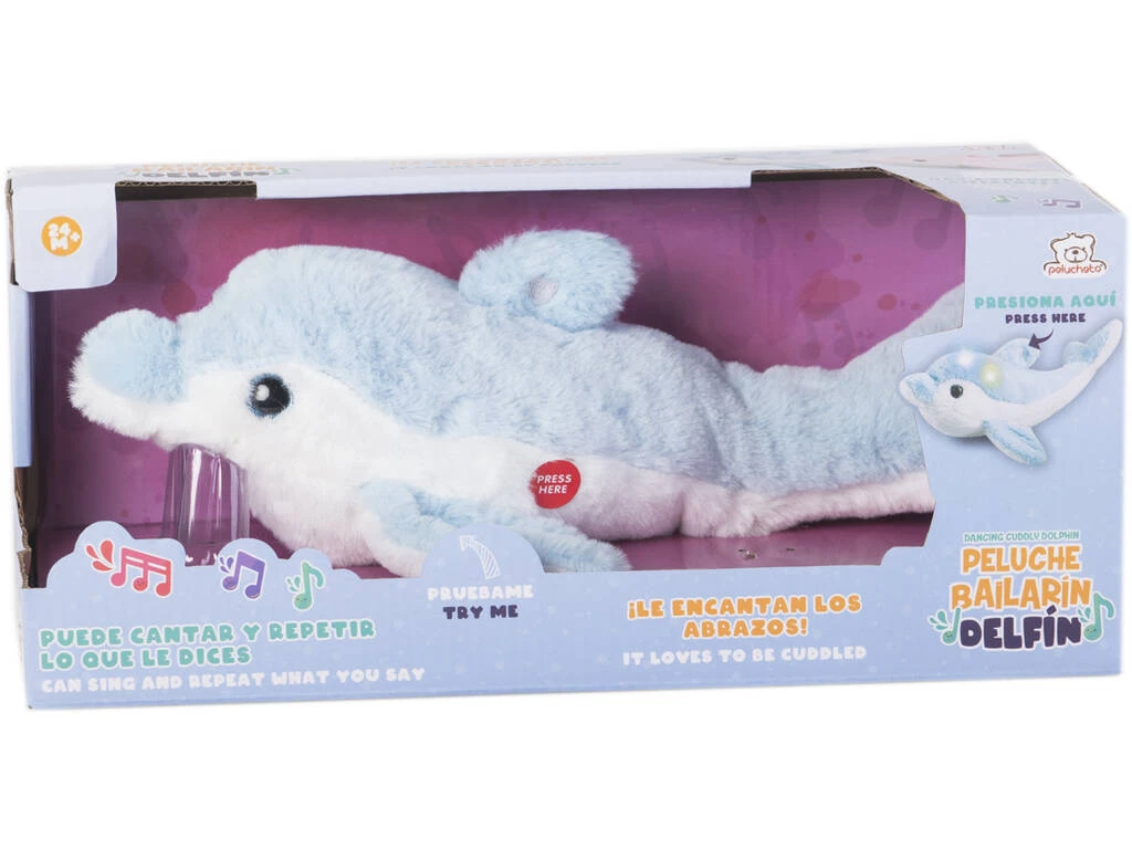 Peluche Delfín Bailarin Azul Función Grabar y Repetir Peluche Delfín Bailarin Azul Función Grabar Y Repetir -Niños Juguetes Tienda 1999967741g01