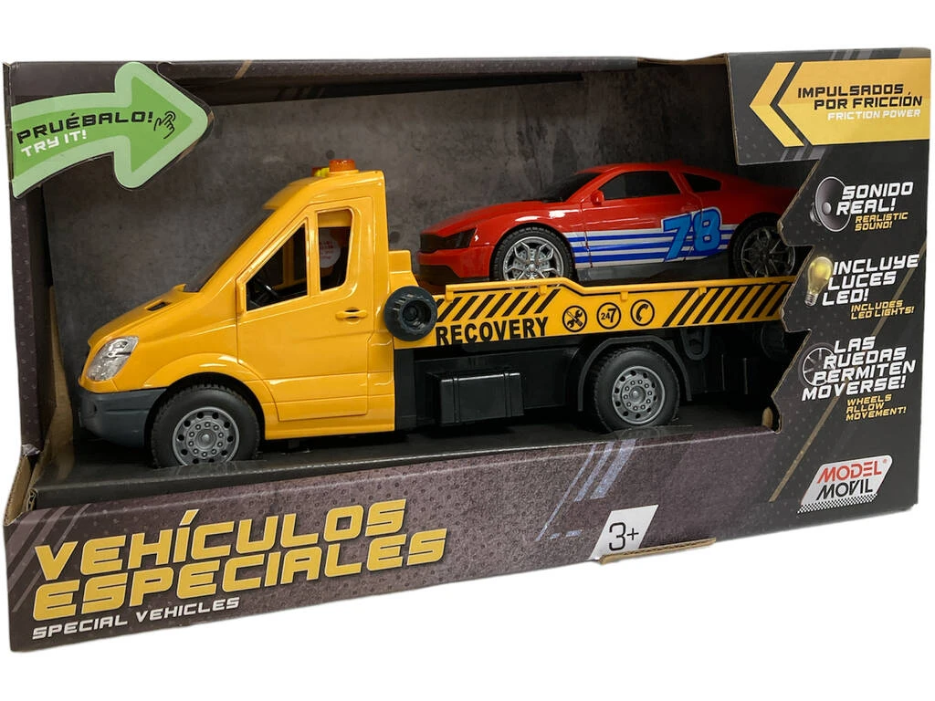 Vehículos Especiales Pack Grúa con Coche Rojo Vehículos Especiales Pack Grúa Con Coche Rojo -Niños Juguetes Tienda 1999967955g01
