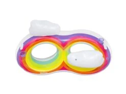 Flotador Hinchable Rainbow Dreams Double Swim Tube De 186x116 Cm. Bestway 43648 -Niños Juguetes Tienda 1999968380g02