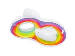 Flotador Hinchable Rainbow Dreams Double Swim Tube De 186x116 Cm. Bestway 43648 -Niños Juguetes Tienda 1999968380g03